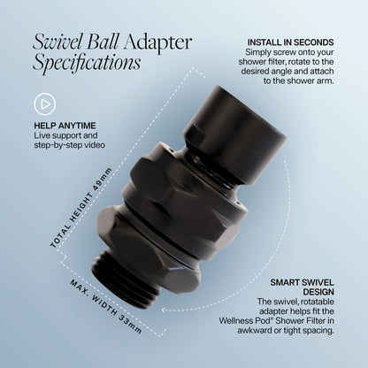 Black Swivel Ball Adapter